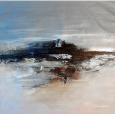 L'passo Benjamin, 42 x 42 Inch, Acrylic on Canvas, Abstract Paintings, AC-LPB-031